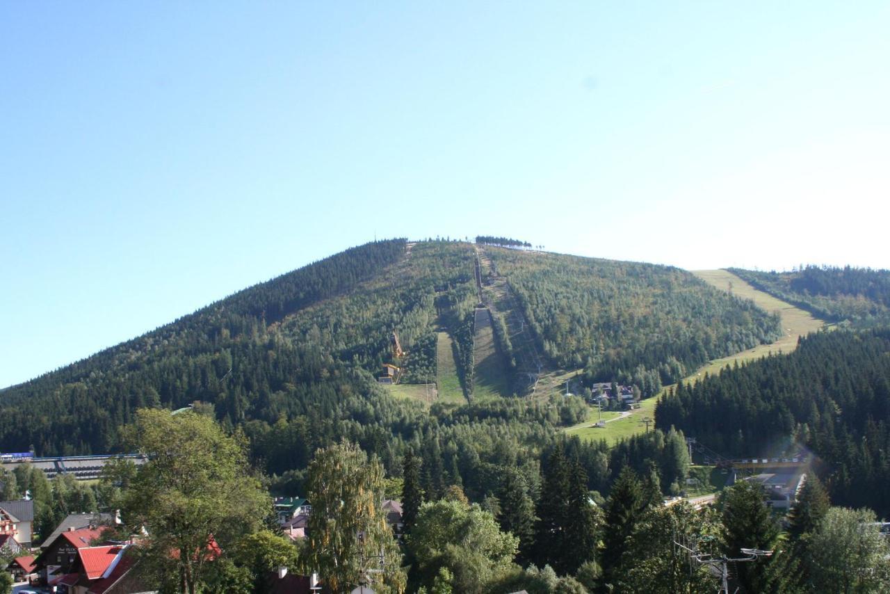 Enjoyharrachov - Atraktivni Klidny Klimatizovany Apartman 20 V Centru Harrachova S Parkovanim, Wifi-Wlan, Sat, Herni Konzoli, Ipad, Netflix Zdarma, Moznosti Dobijeni Auta, Vyhledem Do Zahrady A Na Romanticky Kostelik ภายนอก รูปภาพ
